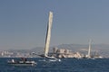 Sailing - Gitana 12 and Gitana 11 Trimaran Royalty Free Stock Photo