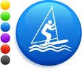 Sailing icon on round internet button Royalty Free Stock Photo