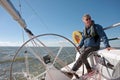 Sailing on the IJsselmeer in the Netherlands