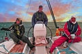 Sailing on the IJsselmeer Netherlands at sunset