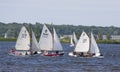 Sailing at the kaag Royalty Free Stock Photo