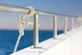 Sailing knot on the yacht Royalty Free Stock Photo