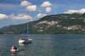Sailing on Lac du Bourget Royalty Free Stock Photo