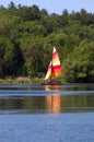 Sailing on a lake Royalty Free Stock Photo