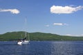 Sailing Lake Champlain - Blue Skies Ahead Royalty Free Stock Photo