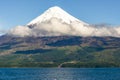 Sailing Lake Todos los Santos, from Petrohue port - Chile - Andean Crossing Royalty Free Stock Photo