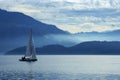 Sailing on lake Zug Royalty Free Stock Photo