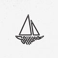 Sailing lettering template Royalty Free Stock Photo