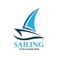 Sailing logo with text space for your slogan / tag line