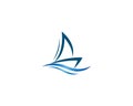 sailing logo vector icon Royalty Free Stock Photo