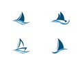 sailing logo vector icon Royalty Free Stock Photo