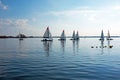 Sailing on the Loosdrechtse plassen in Netherlands Royalty Free Stock Photo