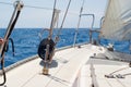 Sailing in Mare Ligure Royalty Free Stock Photo