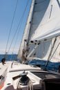 Sailing in Mare Ligure Royalty Free Stock Photo