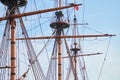 Sailing mast of ship Royalty Free Stock Photo