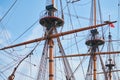 Sailing mast of ship Royalty Free Stock Photo