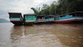 sailing in mekong river luangprabang northern of lao