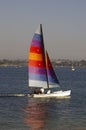 Sailing in Mission Bay, San Diego.