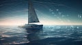 Sailing on the Ocean of Big Data Royalty Free Stock Photo