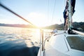 Sailing ocean boat Royalty Free Stock Photo