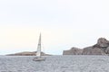 Sailing over Mediterranean along the french calanques, Marseille