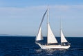 Sailing in the Pacific off the coast of California Royalty Free Stock Photo