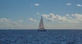 Sailing past the islands of the main island of Tortola