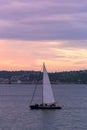 Sailing on Puget Sound at Sunset in Seattle WA Royalty Free Stock Photo