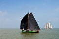 Sailing race on lake ijsselmeer,Volendam,the Netherlands