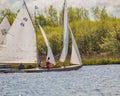 Sailing race on Wroxham Broad, Norfolk