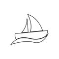 sailing regatta icon. Element of transport for mobile concept and web apps icon. Outline, thin line icon for website design and