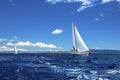 Sailing regatta. Luxury yachts. Royalty Free Stock Photo