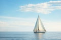 Sailing sailboat in summer on the water