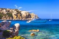 Sailing in Sardegna island Royalty Free Stock Photo