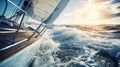 Nautical education journey sailing school training for sail.AI Generated Royalty Free Stock Photo