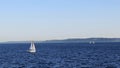 Sailing in Seattle, blue ocean Royalty Free Stock Photo