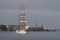 SAILING SHIP IN SWINOUJSCIE Royalty Free Stock Photo