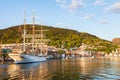 Sailing ship in Bergen Royalty Free Stock Photo