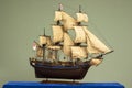 Sailing ship - Bounty wooden antique model building Royalty Free Stock Photo