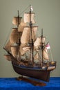 Sailing ship - Bounty wooden antique model building Royalty Free Stock Photo