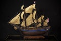 Sailing ship - Bounty wooden antique model building