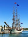 Sailing Ship `Europa` alongside quay.