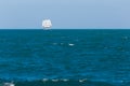 Sailing ship floating in Black sea Royalty Free Stock Photo