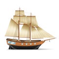 Sailing Ship Illustration Royalty Free Stock Photo