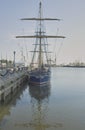 Sailing Ship docked in Cleveland, Ohio USA Royalty Free Stock Photo