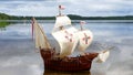 Sailing Ship model - hand made Santa Maria Royalty Free Stock Photo