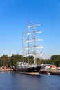 Sailing ship in port Royalty Free Stock Photo