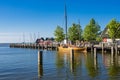 Sailing ship in the port of Ahrenshoop, Germany Royalty Free Stock Photo