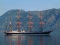 Sailing ship Sedov in Montenegro Royalty Free Stock Photo