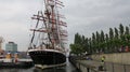 Sailing-ship-Sedov create port in Kiel - Kiel-Week Royalty Free Stock Photo